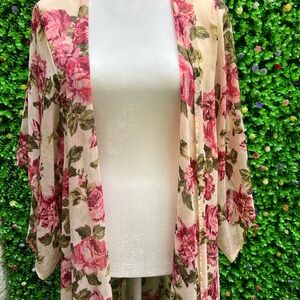 Xhilaration  Floral Kimono Wrap